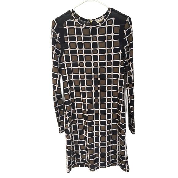 Michael Michael Kors long Sleeve Geometric Mesh Dress NWT - Picture 8 of 8